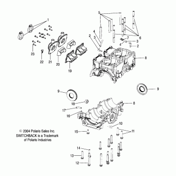 CRANKCASE (600) - S05NS6ES/ESA (4992809280C10)
