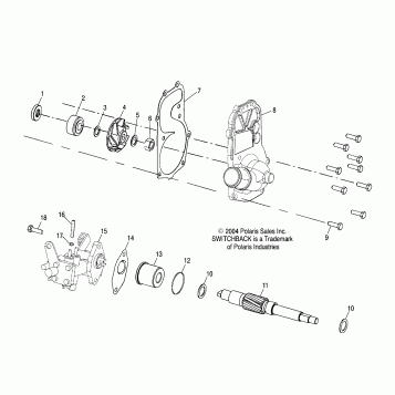 WATER PUMP/OIL PUMP (600) - S05NS6ES/ESA (4992809280C12)