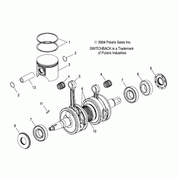 PISTON and CRANKSHAFT (600) - S05NS6ES/ESA (4992809280D01)