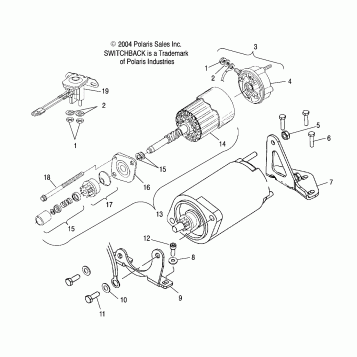 STARTING MOTOR (600)- S05NS6ES/ESA (4992809280D04)
