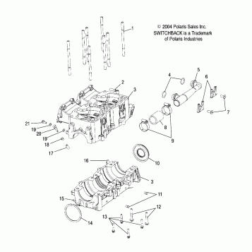 CRANKCASE (800) - S05NS8CS/CSA (4992809280D05)