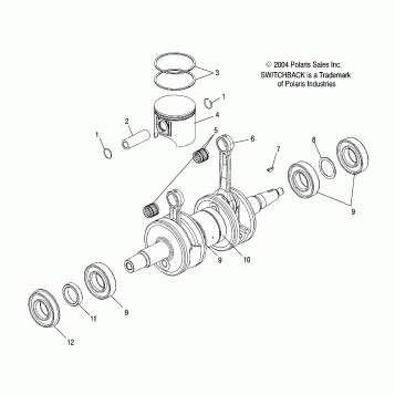PISTON and CRANKSHAFT (800) - S05NS8CS/CSA (4992809280D10)