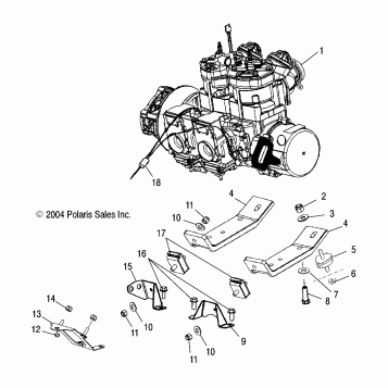 ENGINE MOUNTING - S05NT6ESA/6EEA/6ESB/6EEB/8CS/8CE (4992869286C08)