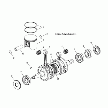 PISTON and CRANKSHAFT (600) - S05NT6ESA/6EEA/6ESB/6EEB (4992869286D01)