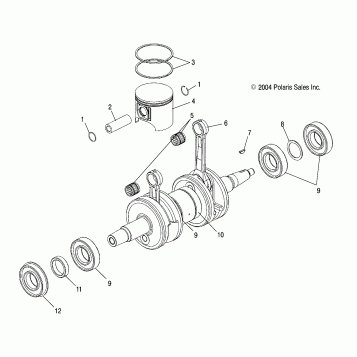 PISTON and CRANKSHAFT (800) - S05NT8CS/8CE (4992869286D09)