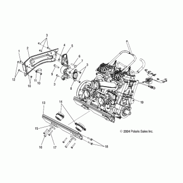 ENGINE MOUNTING RH and FRONT - S05PL8/PM8/PN8/ALL OPTIONS (4992929292C09)