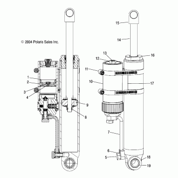 SHOCK REAR TRACK - S05PL8/PM8/PN8/ALL OPTIONS (4992929292C13)