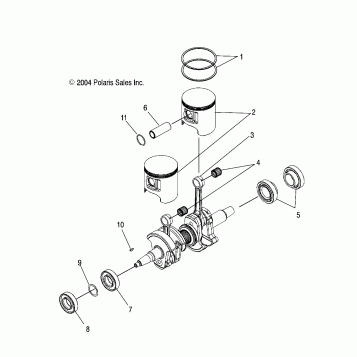 PISTON and CRANKSHAFT - S05PL8/PM8/PN8/ALL OPTIONS (4992929292D04)