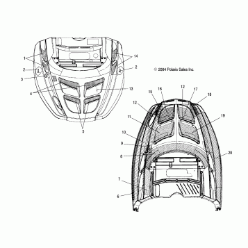 HOOD FOAM/FOIL - S05SU4BS/BE (4992949294A09)