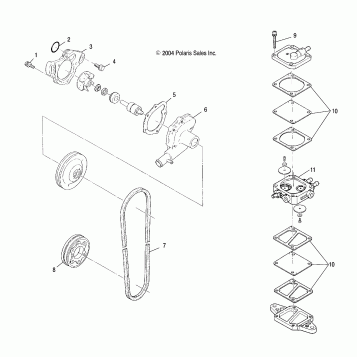 WATER PUMP/FUEL PUMP - S05SU4BS/BE (4992949294C09)