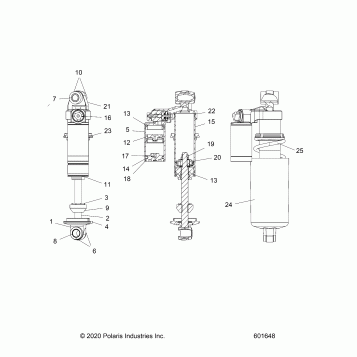 SUSPENSION, SHOCK, FRONT TRACK - S23TKV8RS (601648)