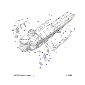 CHASSIS, FOOTRESTS, AND RUNNING BOARDS - S25TGM8RS (C602821)