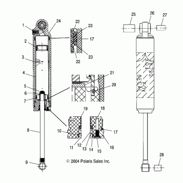 SHOCK (REAR TRACK)(EDGE) - S05NP7CS/7CSA/7CSB/8CS/8CSA/8CSB (4993799379C08)