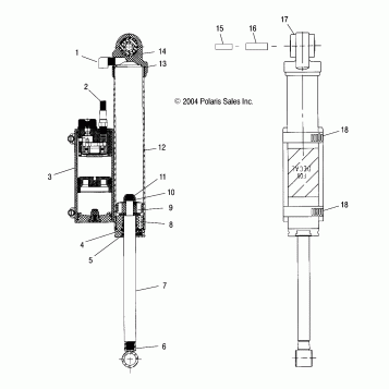 SHOCK AND RESERVOIR (REAR TRACK)(EDGE) - S05NP7CS/7CSA/7CSB/8CS/8CSA/8CSB (4993799379C11)