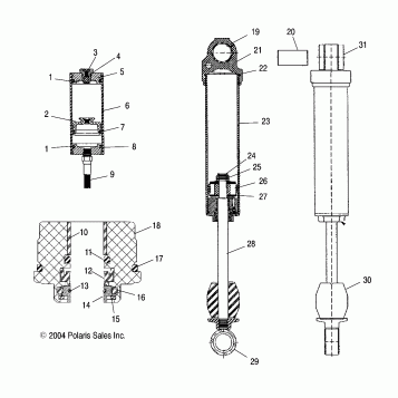 SHOCK (REAR TRACK)(M-10 ACE) - S05NE7CS/7CSA/8CS/8CSA (4993799379D01)