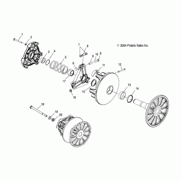 DRIVE CLUTCH (MANUAL START MODELS) - S05NE7CS/7CSA/NP7CS/7CSA/7CSB/NE8CS/8CSA/NP8CS/8CSA/8CSB (4993799379D03)