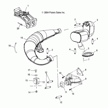 EXHAUST  - S05NE7CS/7CSA/NP7CS/7CSA/7CSB/NE8CS/8CSA/NP8CS/8CSA/8CSB (4993799379D09)