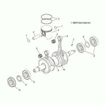 PISTON and CRANKSHAFT (700) - S05NP7CS/7CSA/7CSB/NE7CS/7CSA (4993799379D14)