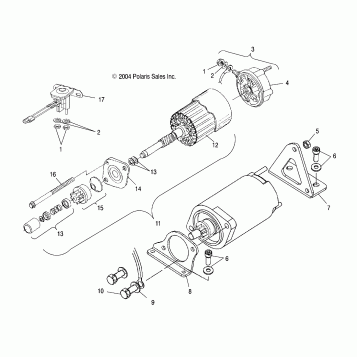 STARTING MOTOR - S05NE7CS/7CSA/NP7CS/7CSA/7CSB/NE8CS/8CSA/NP8CS/8CSA/8CSB (4993799379E13)