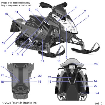 BODY, DECAL, BLACK SIDE PANEL W/ BLACK TRIM - S26TKL9BS (603101)