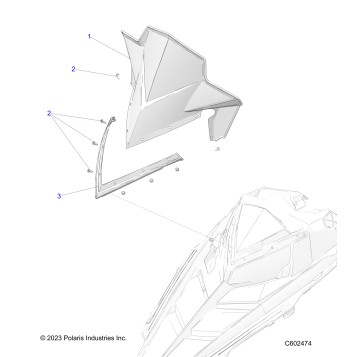 BODY, WINDSHIELD - S25CED5TSL/TSU (C602474)