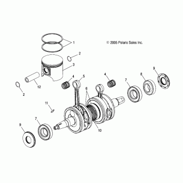 ENGINE, PISTON and CRANKSHAFT - S07NP5CS/CE (4997259725C11)