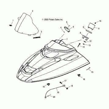 HOOD/WINDSHIELD - S07NJ5BS/BE (4997279727A10)
