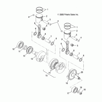 ENGINE, PISTON and CRANKSHAFT - S07NJ5BS/BE (4997279727C07)