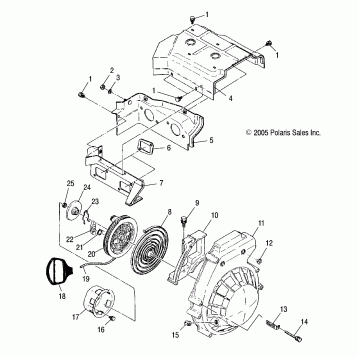 ENGINE BLOWER HOUSING and RECOIL STARTER - S07NT3AS/AE (4997299729C08)