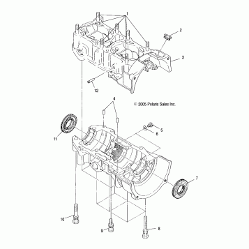 ENGINE, CRANKCASE - S07SU4BS/BE (4997559755C06)