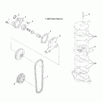 ENGINE, WATER PUMP/FUEL PUMP - S07SU4BS/BE (4997559755C09)
