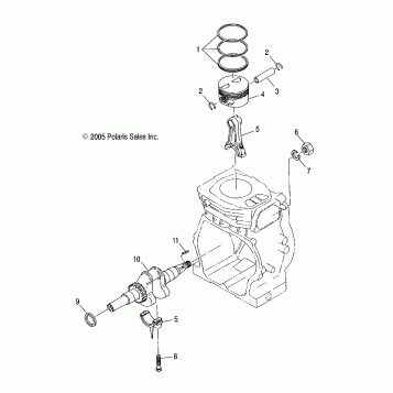 PISTON and CRANKSHAFT - S04WB1AS/AE (4997579757B03)