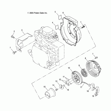 RECOIL STARTER/BLOWER HOUSING - S04WB1AS/AE (4997579757B07)