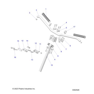 STEERING, UPPER and HANDLEBAR ASM. - S24TKP6RS (C602526)
