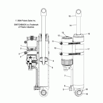 SHOCK REAR TRACK - S05PS8DS (4999200869920086C12)