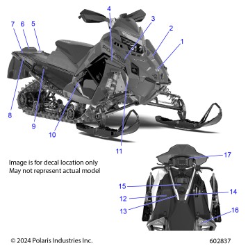 BODY, DECAL, BLACK SIDE PANEL W/GRAY ACCENT - S25TLC8RS (602837)
