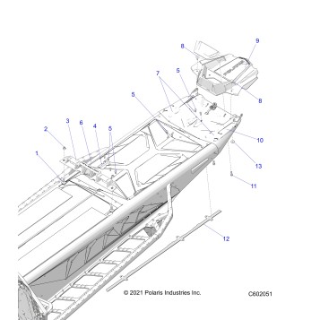 CHASSIS, REAR, MISC. COVERS AND SNOWFLAP - S23TFM9BS (C601998)