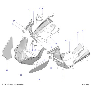 BODY, NOSEPAN ASM./FENDERS - S26TLC8MS/TLR8MS (C602940)