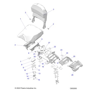 BODY, SEAT ASM., PASS. - S23TDH6RS (C602263C)