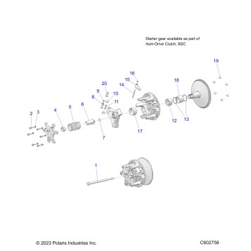 DRIVE TRAIN, CLUTCH, PRIMARY - S24TFM8MS (C602758)