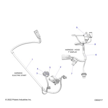 ELECTRICAL, WIRE HARNESS, HOOD, ELECTRIC START - S26TDZ8MS (C602217)