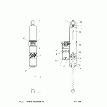 SUSPENSION, SHOCK, REAR TRACK - S25TKL9BS (601984)