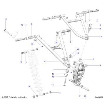 SUSPENSION, CONTROL ARMS and SPINDLE - S23TKV8RS (C603102)