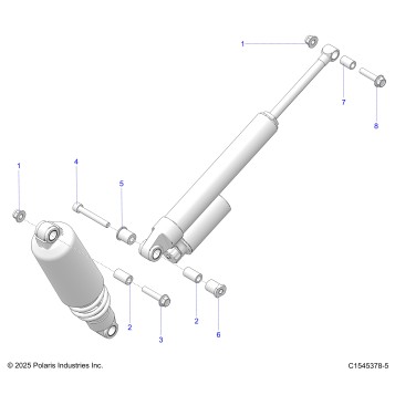 SUSPENSION, SHOCK MOUNTING, REAR SUSP. - S26TLC8MS/TLR8MS (C1545378-5)