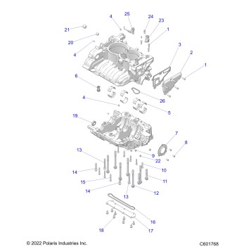 ENGINE, CRANKCASE - S24TDP9FS (C601768)