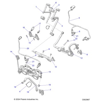 FUEL SYSTEM, RAIL, LINES and THROTTLE BODY - S25TDL6LSA (C602967)