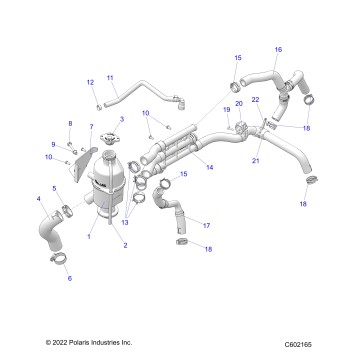 ENGINE, COOLANT BOTTLE AND HOSES - S23TKP9FS (C0115709-1)