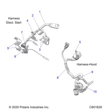 ELECTRICAL, WIRE HARNESS, HOOD, ELEC. START - S22TKV6RS (C601629)