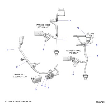 ELECTRICAL, WIRE HARNESS, HOOD, ELECTRIC START - S25TLP6RS (C602126)