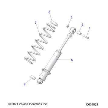 SUSPENSION, SHOCK, REAR TRACK (7045713) - S22CED5TSL/TSU (C601821)